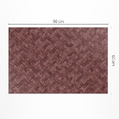 Tapis vinyle d’extérieur Parquet tissé à motif chevrons tendance