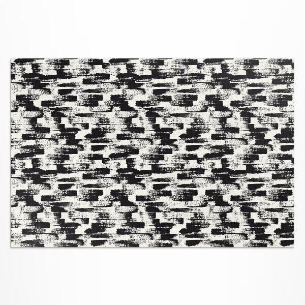 Tapis vinyle d’extérieur Abstraction monochrome de taches de peinture