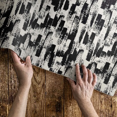 Tapis vinyle d’extérieur Abstraction monochrome de taches de peinture