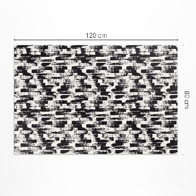 Tapis vinyle d’extérieur Abstraction monochrome de taches de peinture