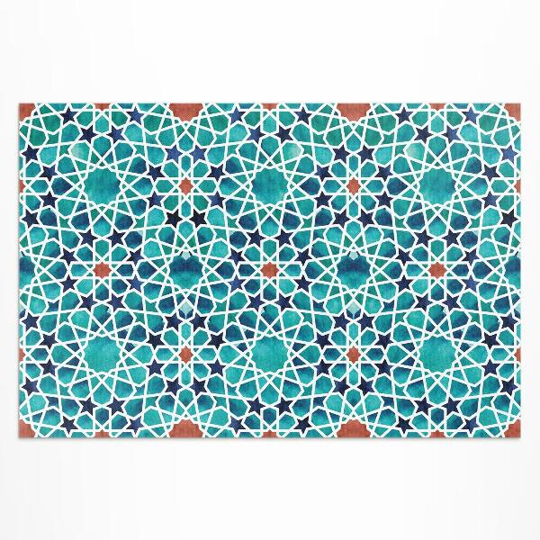 Tapis vinyle d’extérieur Belle mosaïque avec des étoiles