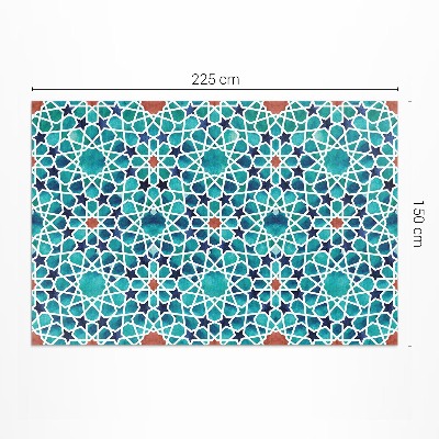 Tapis vinyle d’extérieur Belle mosaïque avec des étoiles