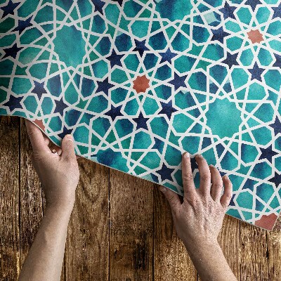 Tapis vinyle d’extérieur Belle mosaïque avec des étoiles