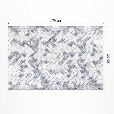 Tapis vinyle d’extérieur Parquet en pierre clair à chevrons