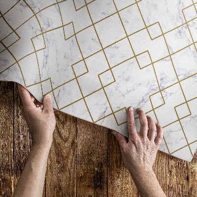 Tapis vinyle d’extérieur Losanges sur marbre clair