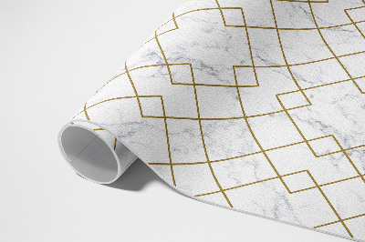 Tapis vinyle d’extérieur Losanges sur marbre clair