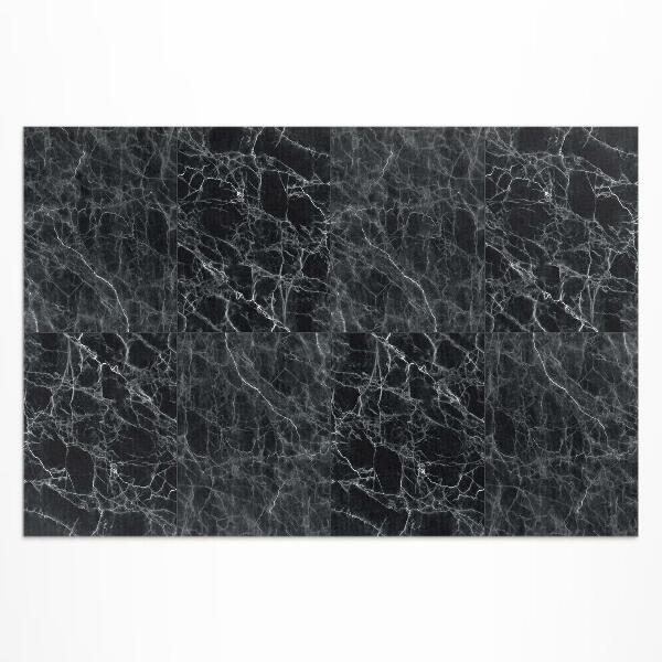 Tapis vinyle d’extérieur Carreaux de pierre en marbre foncé