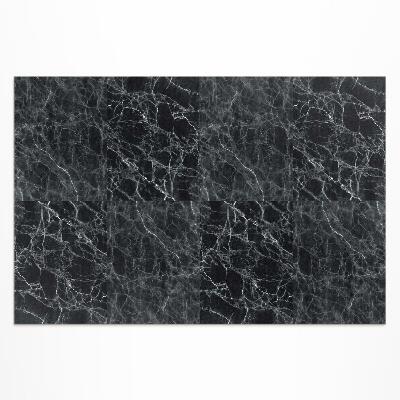 Tapis vinyle d’extérieur Carreaux de pierre en marbre foncé