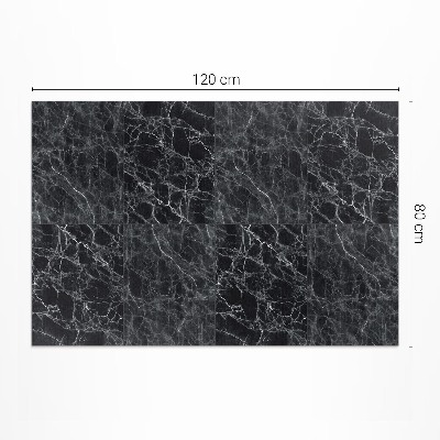 Tapis vinyle d’extérieur Carreaux de pierre en marbre foncé