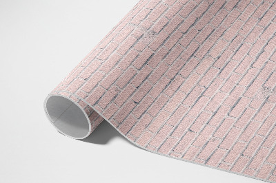 Tapis vinyle d’extérieur Petit mur de briques pastel