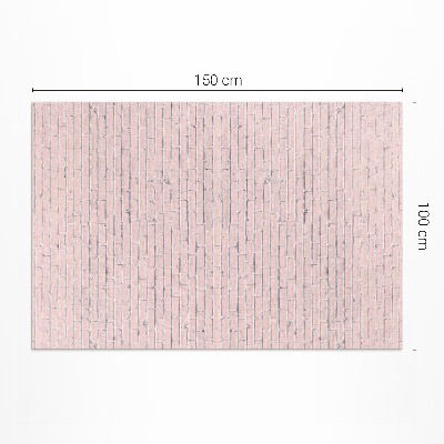Tapis vinyle d’extérieur Petit mur de briques pastel
