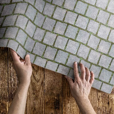 Tapis vinyle d’extérieur Chemin de pierre avec de la mousse