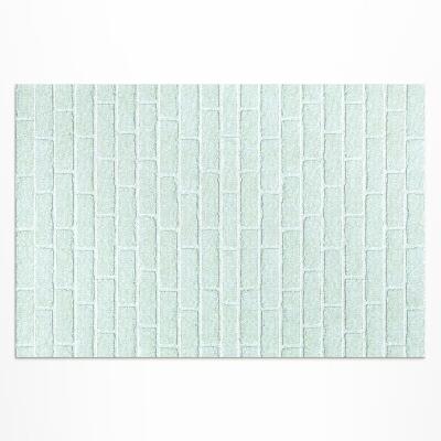 Tapis vinyle d’extérieur Un mur de briques de couleur sarcelle