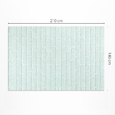 Tapis vinyle d’extérieur Un mur de briques de couleur sarcelle