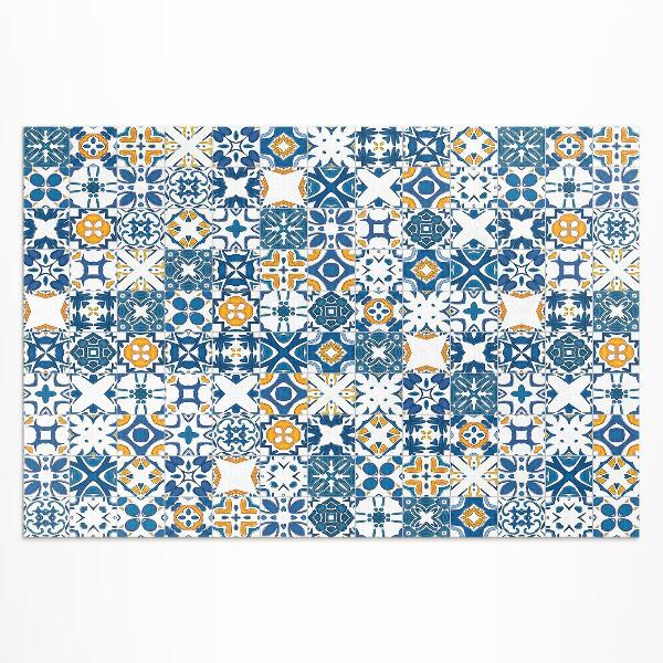 Tapis vinyle d’extérieur Carreaux à motifs mosaïque colorée