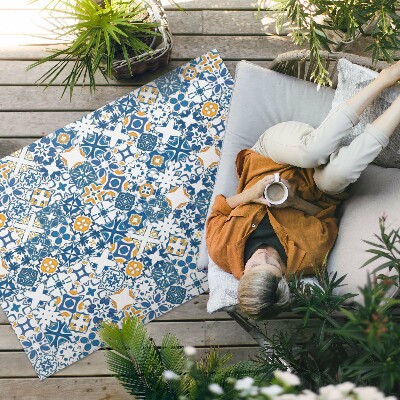 Tapis vinyle d’extérieur Carreaux à motifs mosaïque colorée
