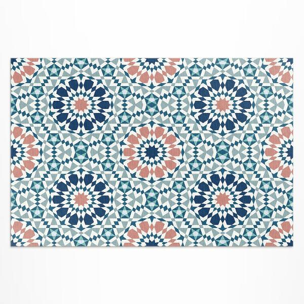 Tapis vinyle d’extérieur Motif géométrique kaléidoscope pastel