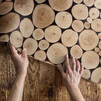 Tapis vinyle d’extérieur Troncs d'arbres piquets en bois