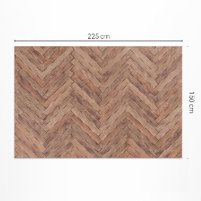 Tapis vinyle d’extérieur Parquet en bois à chevrons élégant