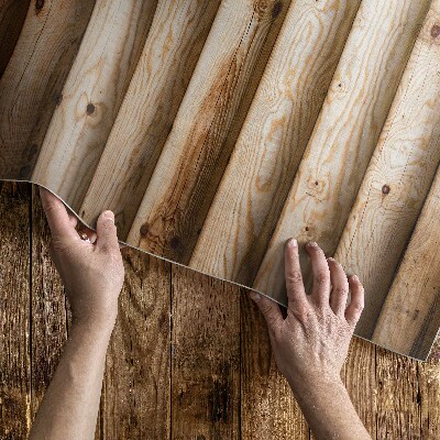 Tapis vinyle d’extérieur Planches noueuses, poutres en bois