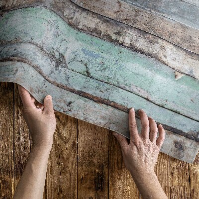 Tapis vinyle d’extérieur Planches de bois déchirées vintage