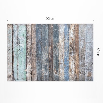 Tapis vinyle d’extérieur Planches de bois déchirées vintage
