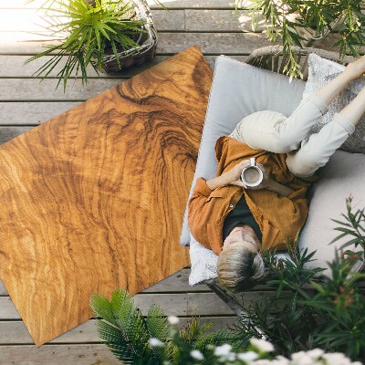 Tapis vinyle d’extérieur Formes dans une planche texturée en bois
