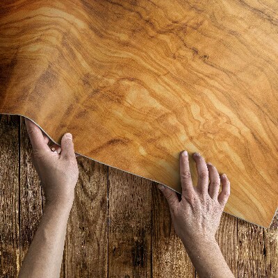 Tapis vinyle d’extérieur Formes dans une planche texturée en bois