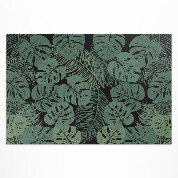Tapis vinyle d’extérieur Illustration de plantes tropicales monstera