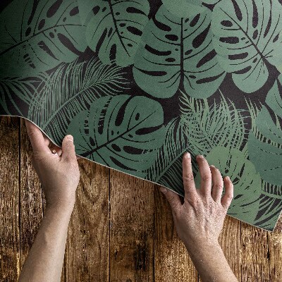 Tapis vinyle d’extérieur Illustration de plantes tropicales monstera