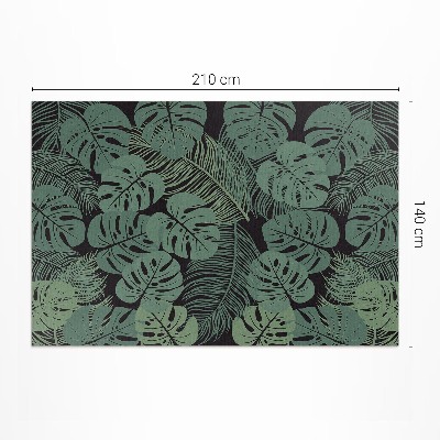 Tapis vinyle d’extérieur Illustration de plantes tropicales monstera