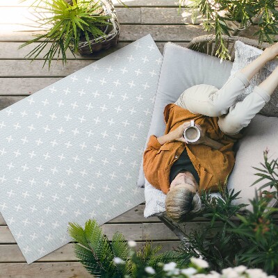 Tapis vinyle d’extérieur Motif minimaliste de croix lumineuses