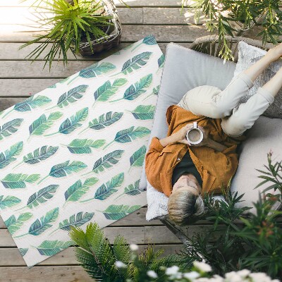 Tapis vinyle d’extérieur Plumes bohèmes dans un style délicat