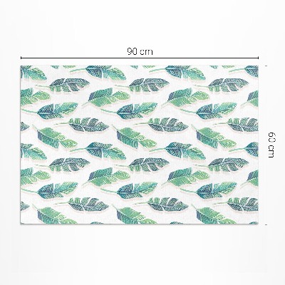 Tapis vinyle d’extérieur Plumes bohèmes dans un style délicat