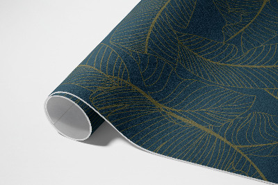 Tapis vinyle d’extérieur Motif de feuilles linéaires à la mode