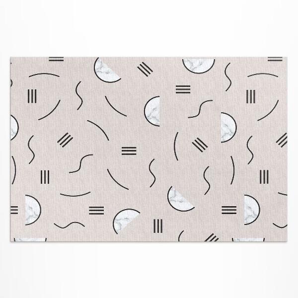 Tapis vinyle d’extérieur Formes abstraites de style bohème