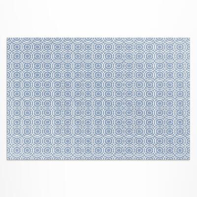 Tapis vinyle d’extérieur Mosaïque de petits cercles de style grec