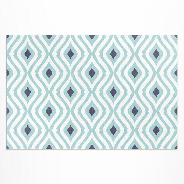 Tapis vinyle d’extérieur Design élégant avec des vagues abstraites