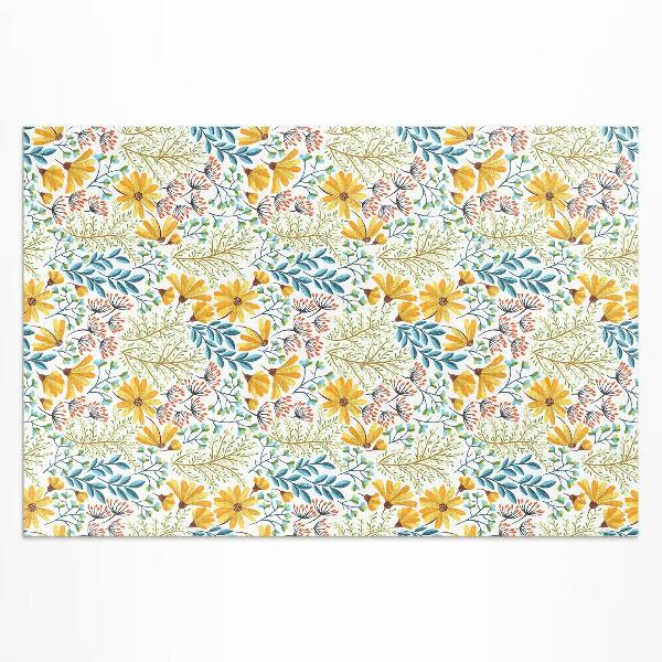 Tapis vinyle d’extérieur Motif floral de prairie fleurie