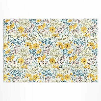 Tapis vinyle d’extérieur Motif floral de prairie fleurie