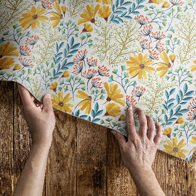 Tapis vinyle d’extérieur Motif floral de prairie fleurie