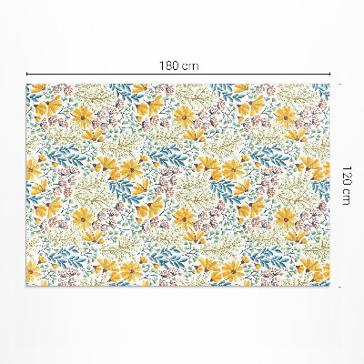 Tapis vinyle d’extérieur Motif floral de prairie fleurie