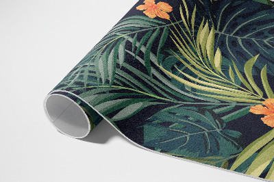 Tapis vinyle d’extérieur Végétation, feuilles et fleurs vintage