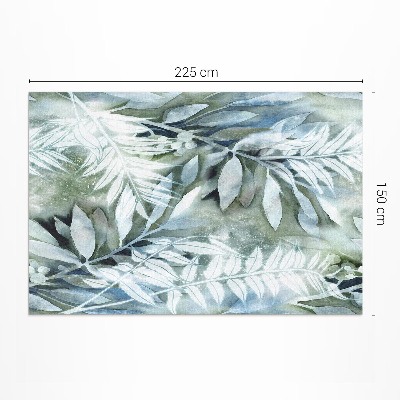 Tapis vinyle d’extérieur Aquarelle feuilles brindilles délicates