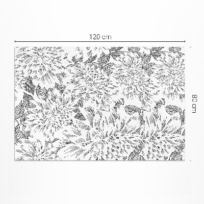 Tapis vinyle d’extérieur Croquis élégant de fleur de prairie