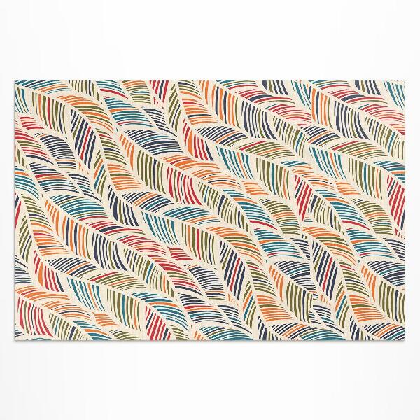 Tapis vinyle d’extérieur Feuilles bohèmes abstraites colorées