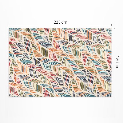 Tapis vinyle d’extérieur Feuilles bohèmes abstraites colorées
