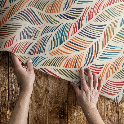 Tapis vinyle d’extérieur Feuilles bohèmes abstraites colorées