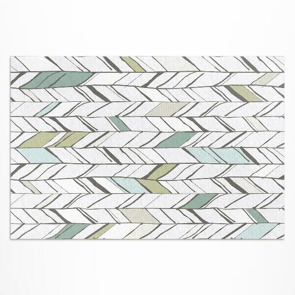 Tapis vinyle d’extérieur Motif à chevrons abstrait de style indien