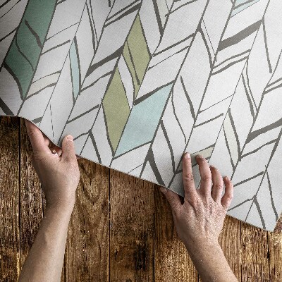 Tapis vinyle d’extérieur Motif à chevrons abstrait de style indien